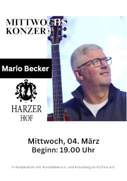 Mario becker *live* im Harzer Hof Scharzfeld